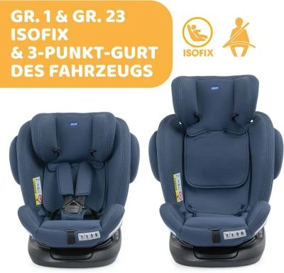 CHICCO Kindersitz Unico Plus Gr. 0/1/2/3 Gemäß ECE 44/04, Blau – Bild 5