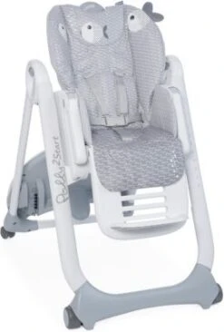 CHICCO Hochstuhl Polly 2 Start - 4 Rollen, Hellgrau