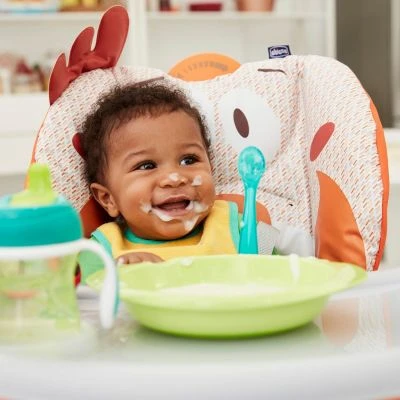 CHICCO Hochstuhl Polly 2 Start - 4 Rollen, Hellgrau – Bild 2