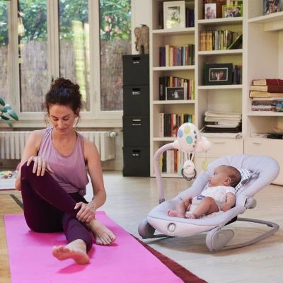 CHICCO Wippe Balloon Mit Elektronischem Spielbogen, Beige – Bild 2