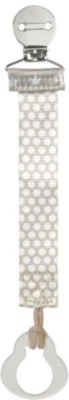 CHICCO Schnullerband Neutral, Mit Knopf Und Ring, Punkte Beige